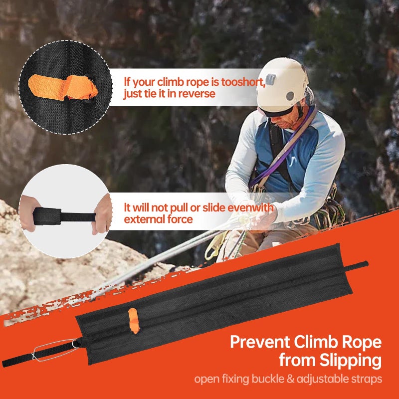 ProSSS Rope Protector Rock Climbing Arborist 26in PVC Polyester with Telescopic Fixation Straps and Rope Fixing Buckle - Image 4